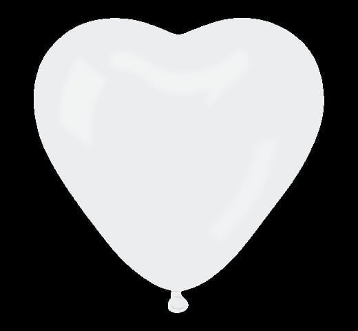 Balon lateksowy białe serce 17”