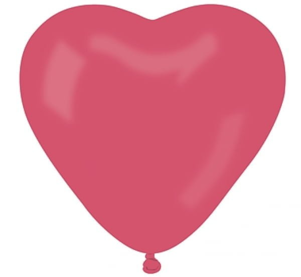Balon lateksowy czerwone serce 10”