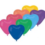 Balony lateksowe różnokolorowe serce 10”