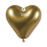 Balon lateksowy serce złote shiny 12”