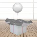 Przesyłka balonowa - srebrny okrągły