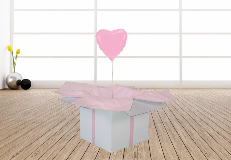 Przesyłka balonowa - jasno różowe serce