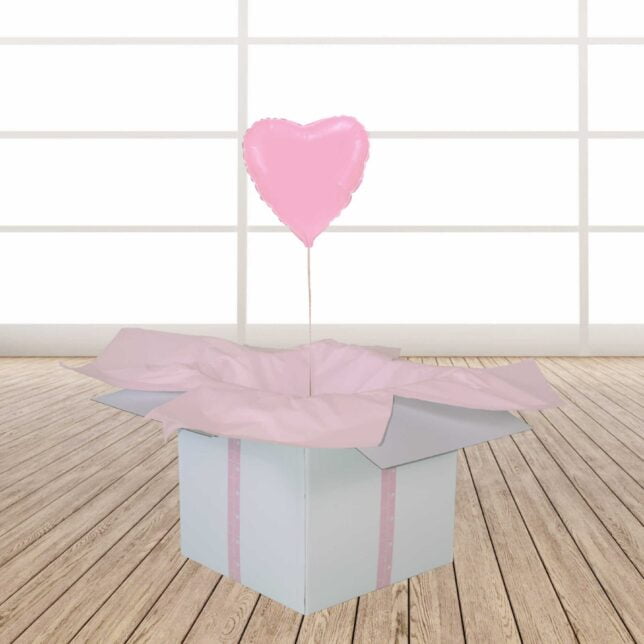 Przesyłka balonowa - jasno różowe serce