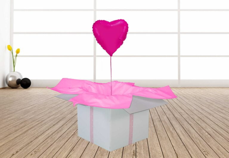 Przesyłka balonowa - ciemno różowe serce