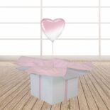 Przesyłka balonowa - różowo białe serce