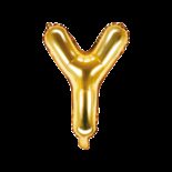Balon foliowy złota litera Y, 35 cm