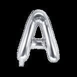 Balon foliowy srebrna litera A, 35 cm