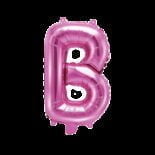 Balon foliowy różowa litera B, 35 cm