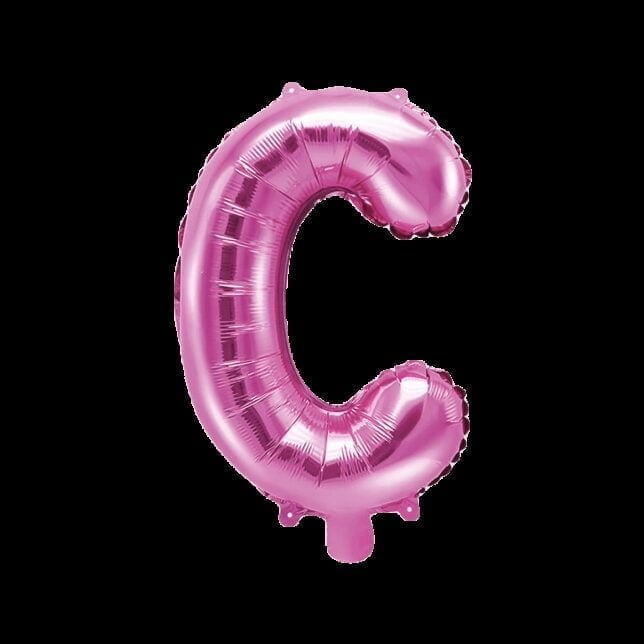 Balon foliowy różowa litera C, 35 cm