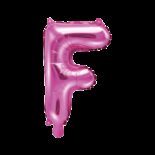 Balon foliowy różowa litera F, 35 cm