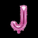 Balon foliowy różowa litera J, 35 cm