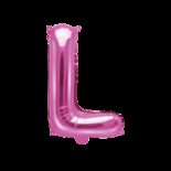 Balon foliowy różowa litera L, 35 cm
