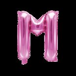 Balon foliowy różowa litera M, 35 cm