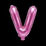 Balon foliowy różowa litera V, 35 cm