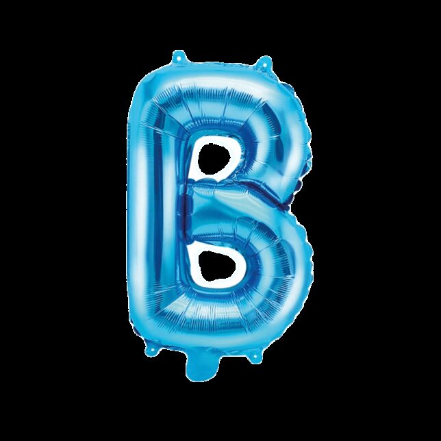 Balon foliowy niebieska litera B, 35 cm