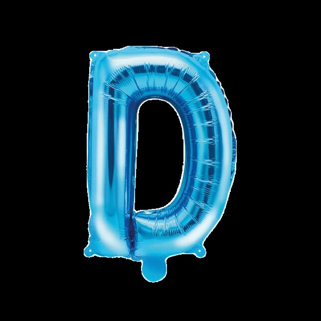 Balon foliowy niebieska litera D, 35 cm