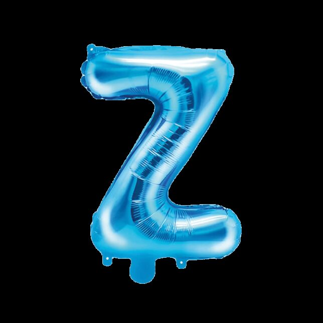 Balon foliowy niebieska litera Z, 35 cm