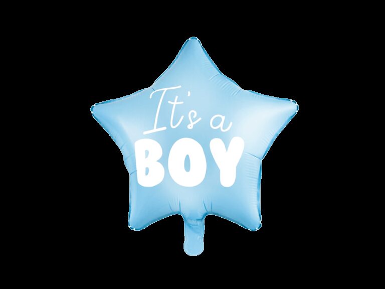 Balon foliowy niebieska gwiazdka It’s a boy