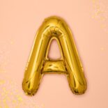 Balon foliowy złota litera A, 35 cm