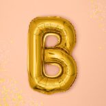 Balon foliowy złota litera B, 35 cm