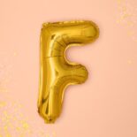 Balon foliowy złota litera F, 35 cm