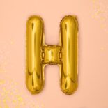 Balon foliowy złota litera H, 35 cm