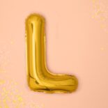 Balon foliowy złota litera L, 35 cm